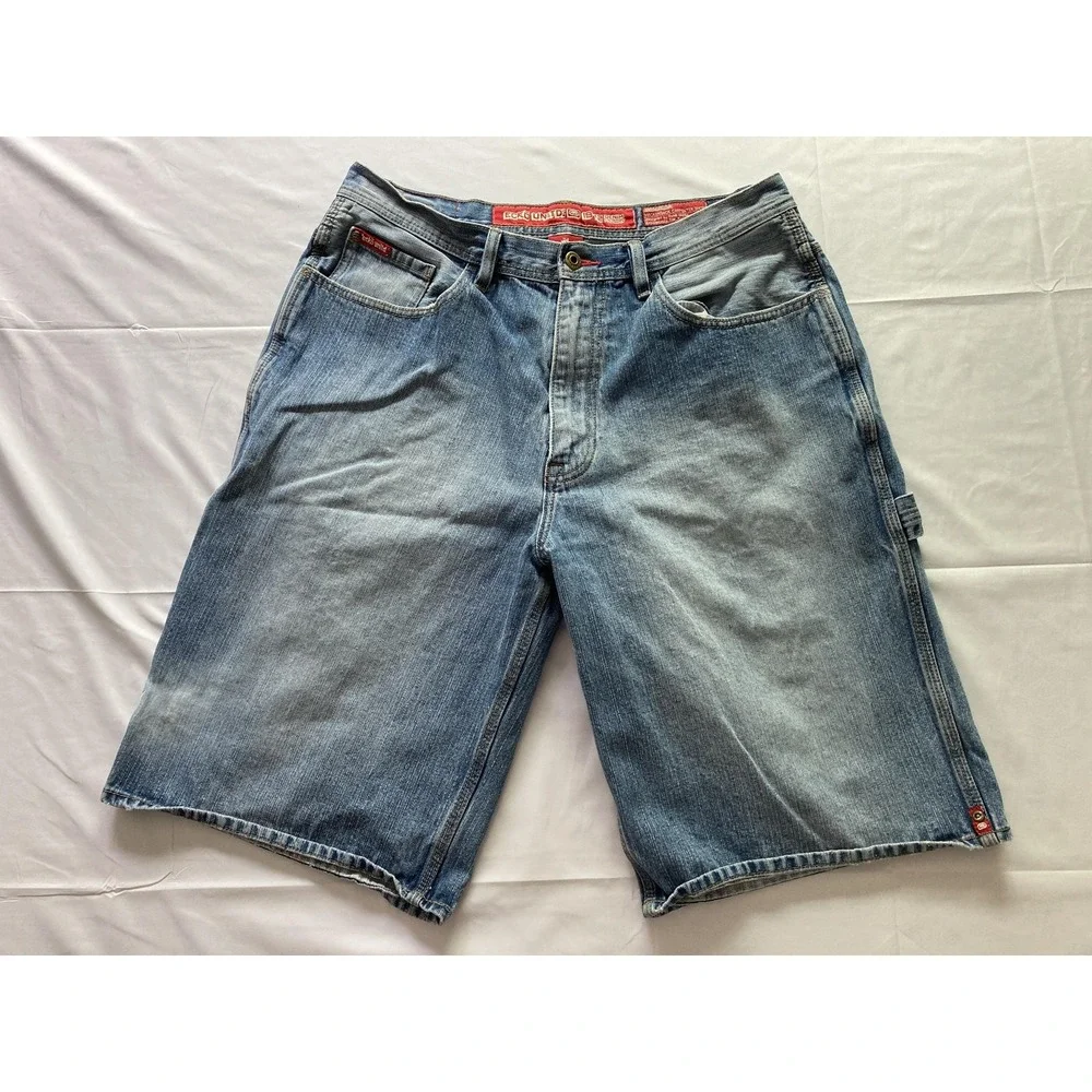 Vtg Ecko Unltd. Shorts Men 34 Blue Denim Hackensack Carpenter Cargo Relaxed Y2K